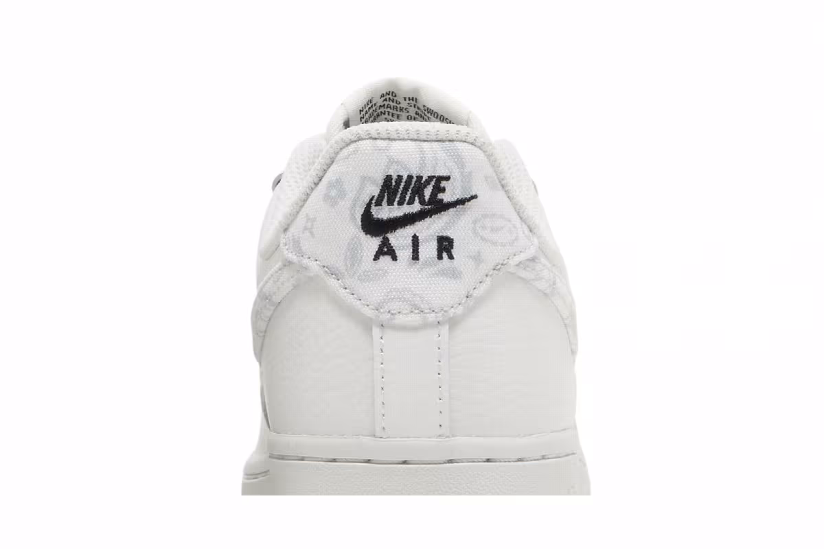 Nike Women's Air Force 1 Low White Paisley, view 8