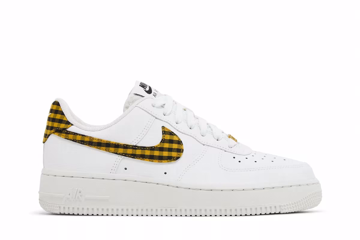 Nike Women's Air Force 1 Low Bronzine Gingham, view 2