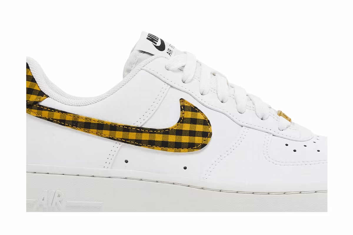 Nike Women's Air Force 1 Low Bronzine Gingham, view 3