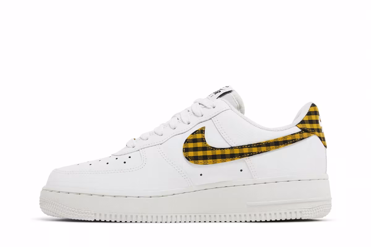 Nike Women's Air Force 1 Low Bronzine Gingham, view 4