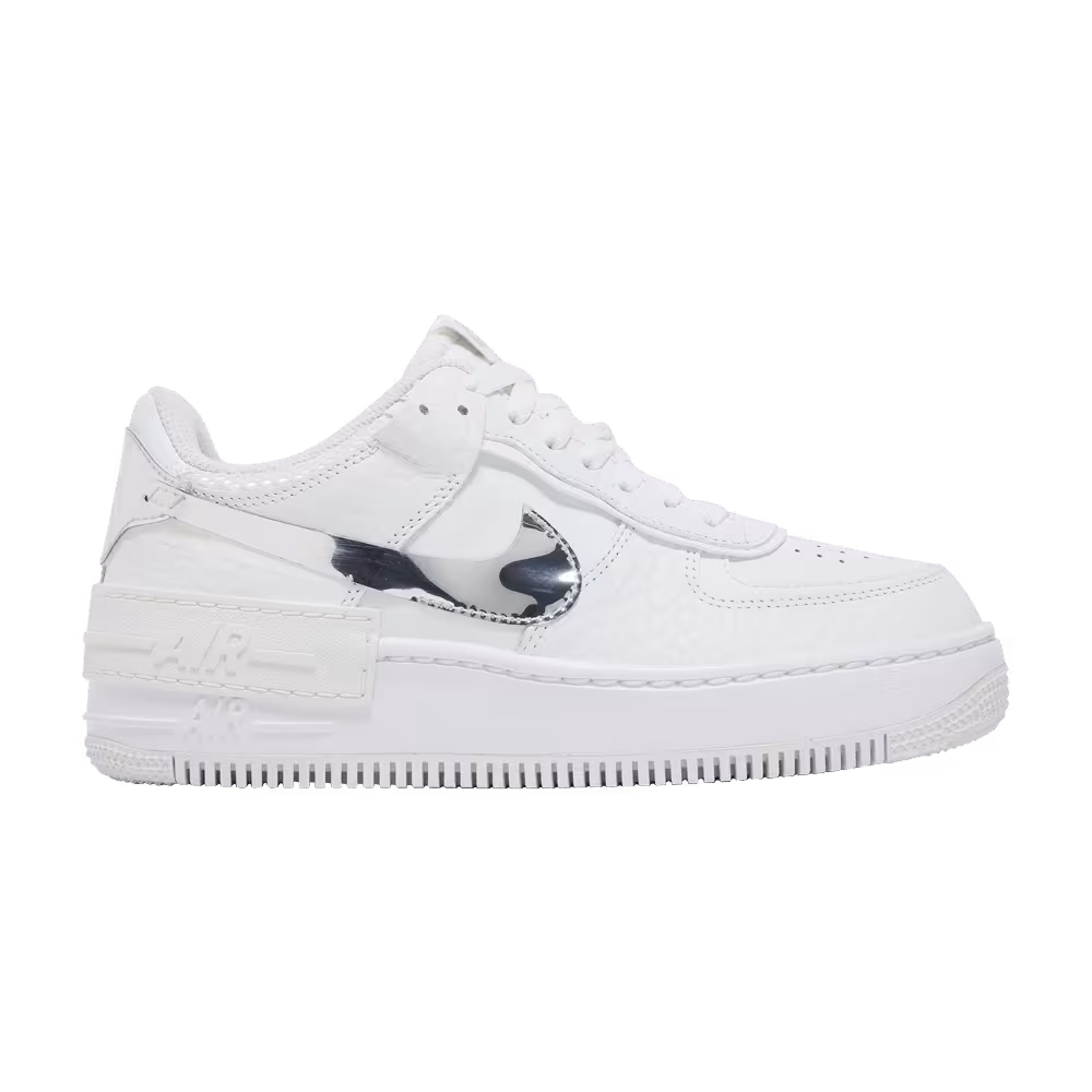 Nike Women's Air Force 1 Shadow White Metallic Silver