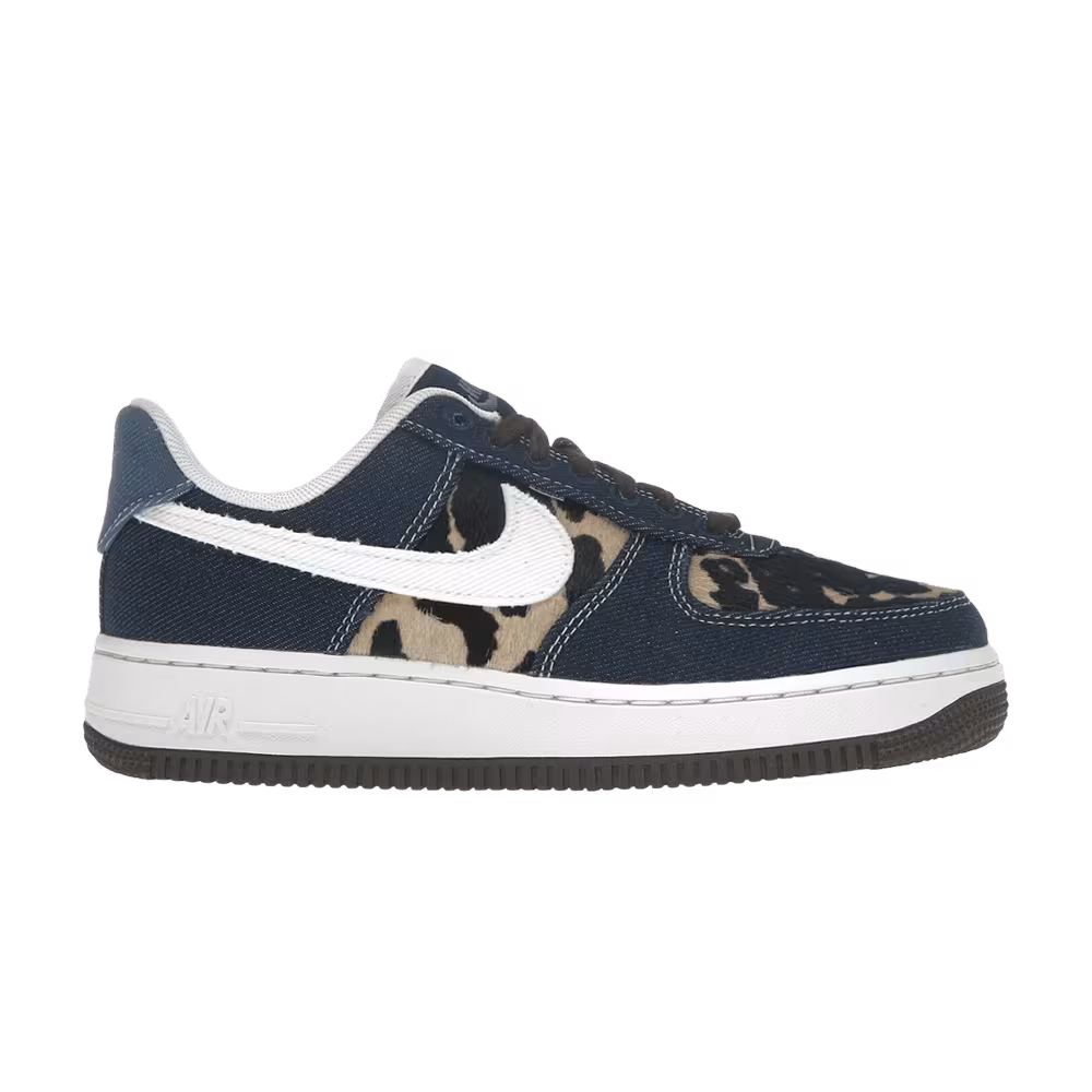 Nike Women's Air Force 1 Low Cheetah Blue Denim