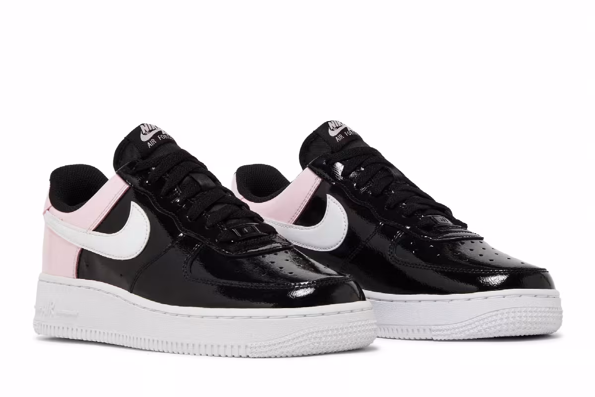 Nike Women's Air Force 1 Black Pink Foam, view 9