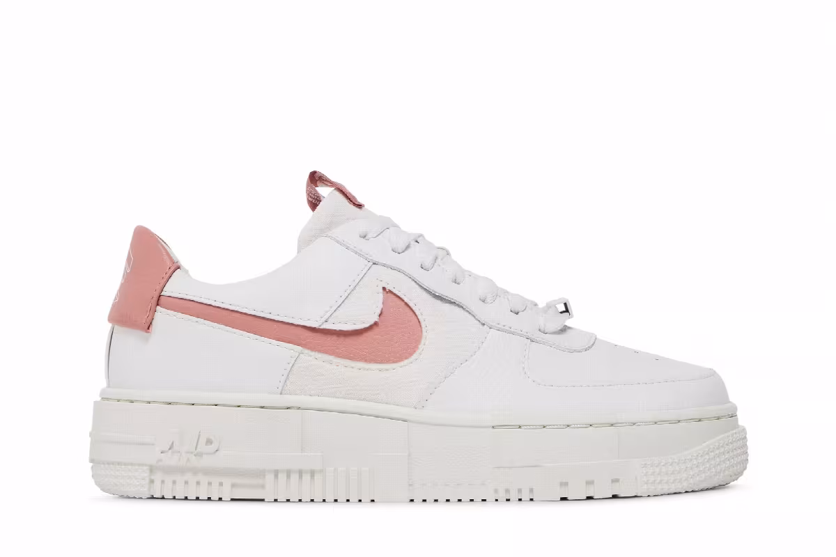 Nike Women's Air Force 1 Pixel White Rust Pink, view 2