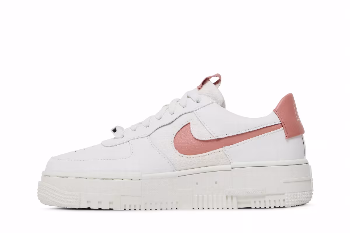 Nike Women's Air Force 1 Pixel White Rust Pink, view 4
