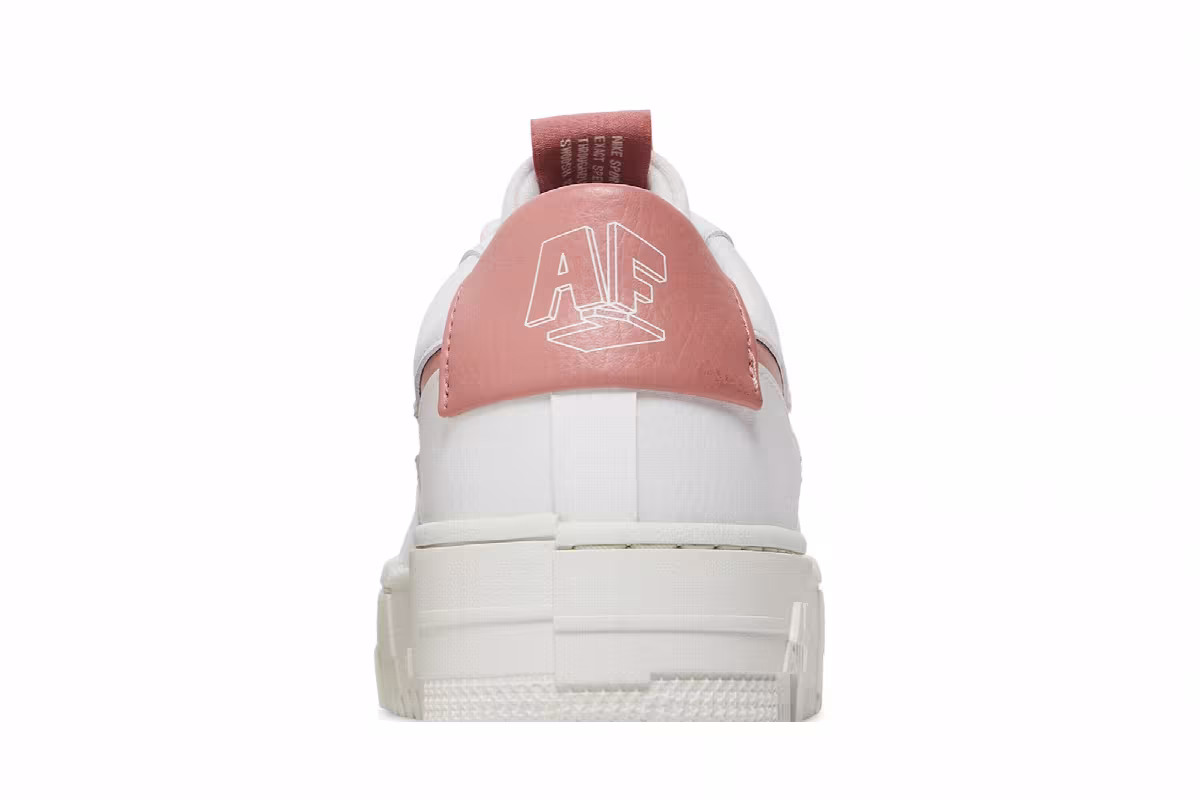 Nike Women's Air Force 1 Pixel White Rust Pink, view 8