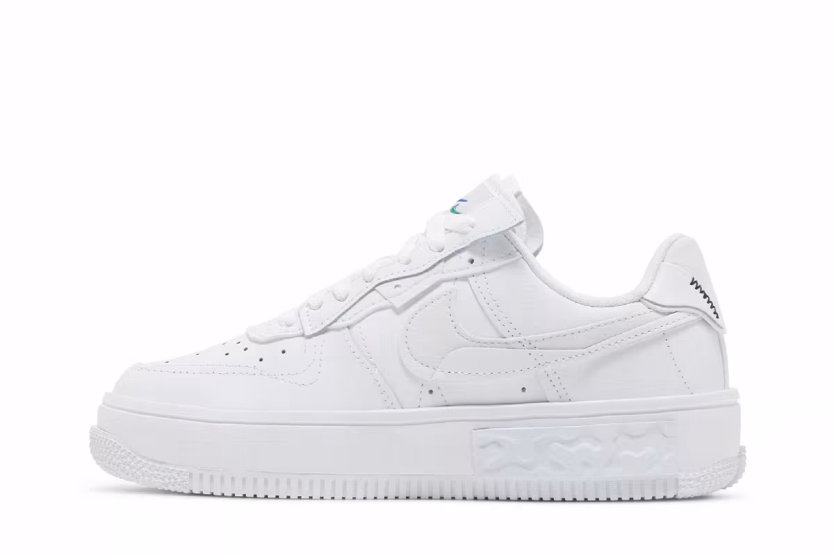Nike Women's Air Force 1 Fontanka Triple White, view 4