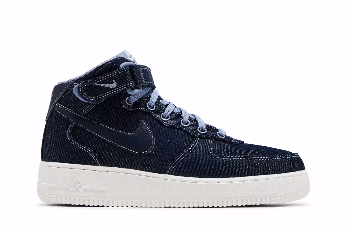 Nike Women's Air Force 1 Mid Denim, view 2