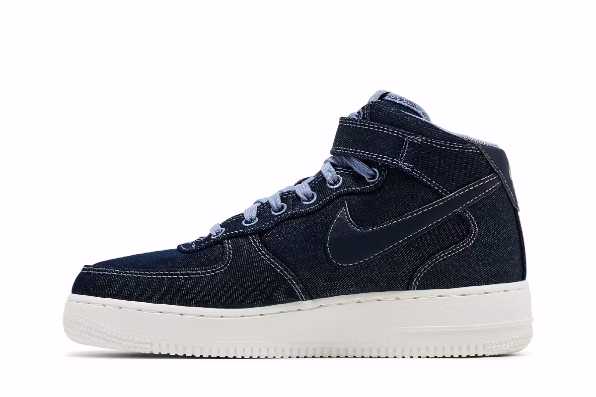 Nike Women's Air Force 1 Mid Denim, view 4