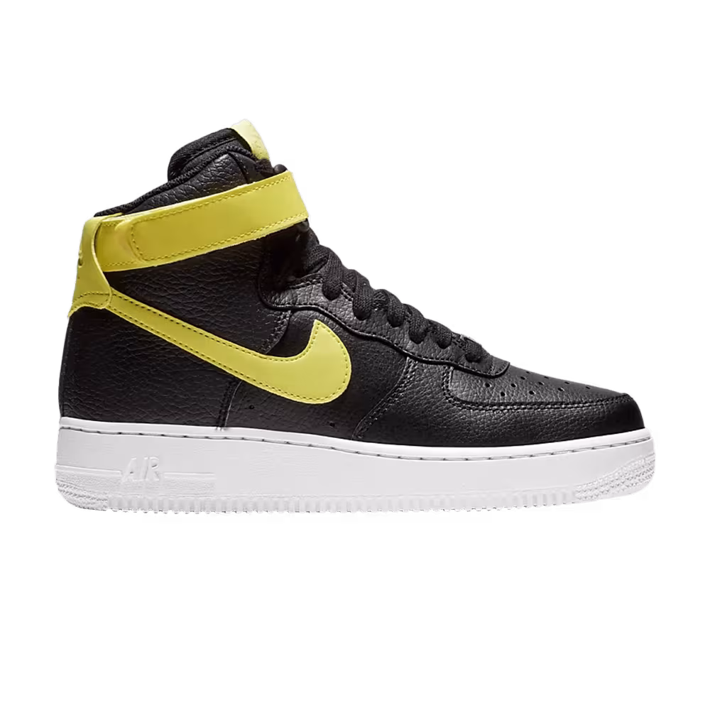 Nike Women's Air Force 1 High LE Black Yellow Pulse