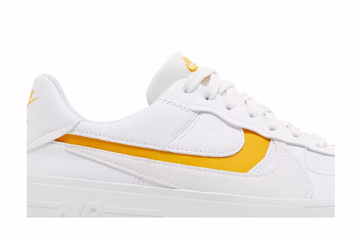 Nike Women's Air Force 1 PLT.AF.ORM White Yellow Ochre, view 3