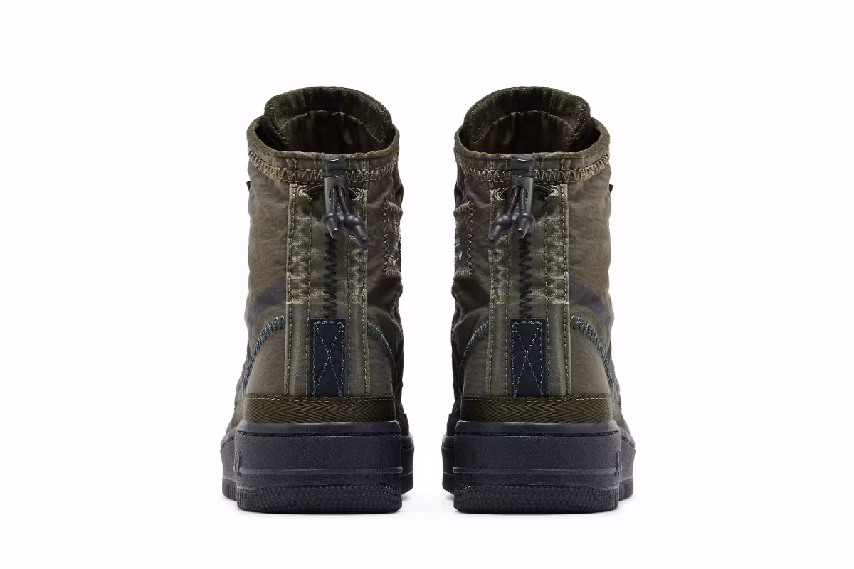 Nike Women's Air Force 1 High Shell Cargo Khaki, view 7