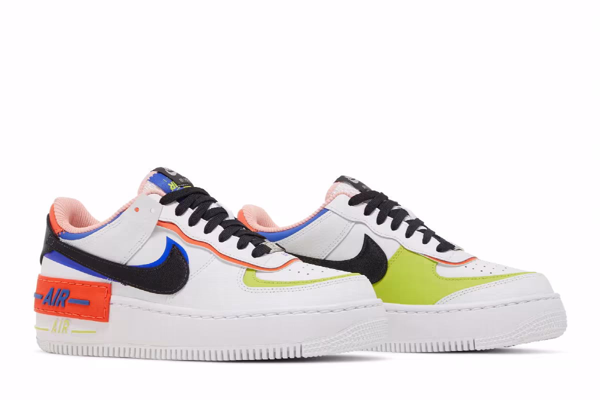 Nike Women's Air Force 1 Shadow White Multi, view 9