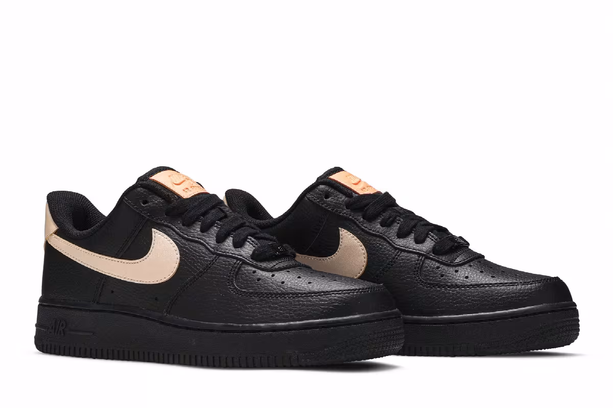 Nike Women's Air Force 1 Black Crimson Tint, view 9