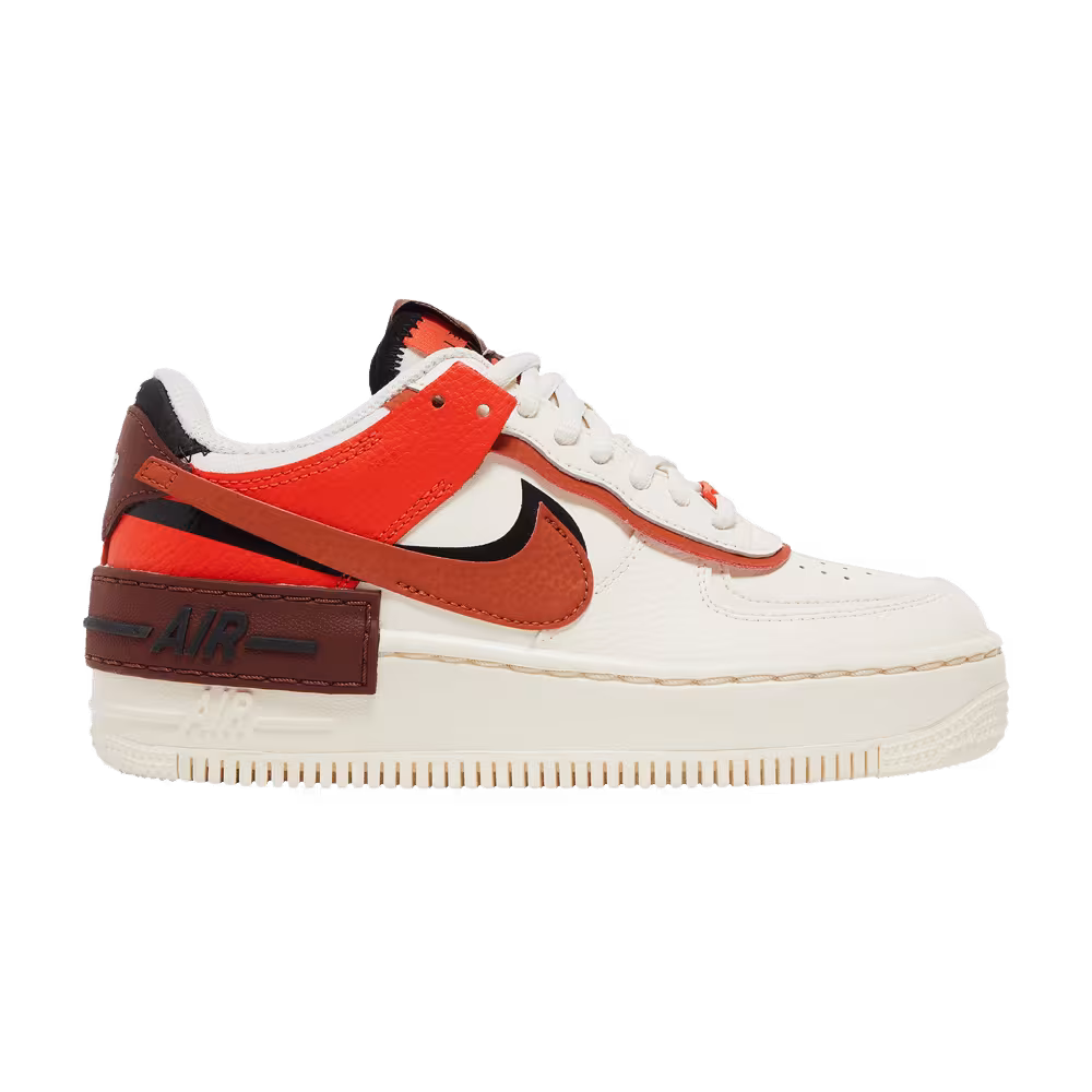 Nike Women's Air Force 1 Shadow Pale Ivory Oxen Brown