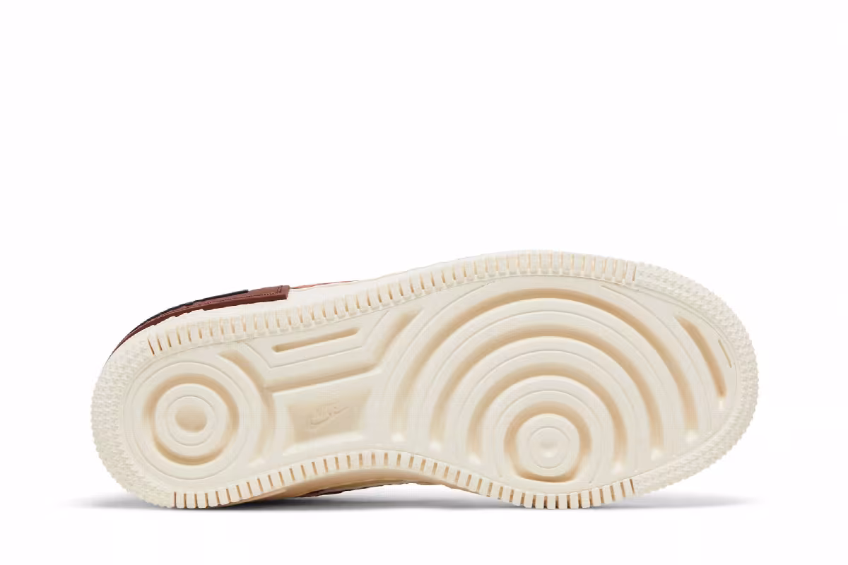 Nike Women's Air Force 1 Shadow Pale Ivory Oxen Brown, view 5