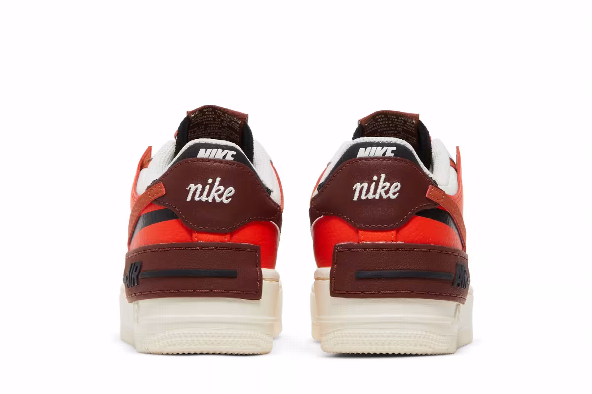 Nike Women's Air Force 1 Shadow Pale Ivory Oxen Brown, view 7