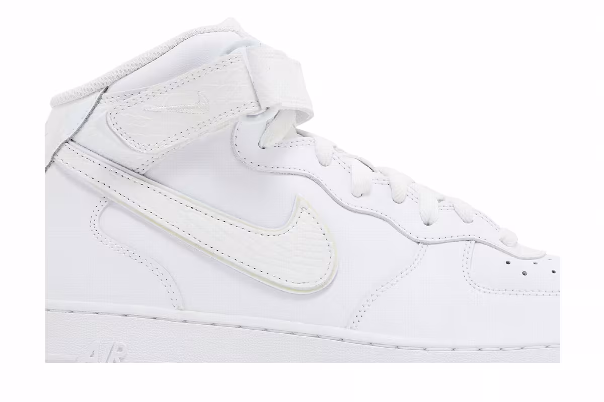 Nike Women's Air Force 1 Mid White Ice Reptile, view 3