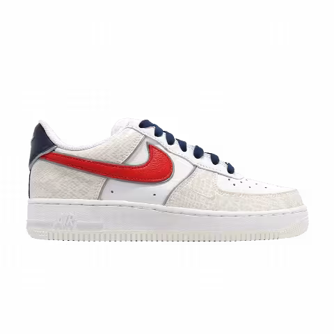 Nike Wmns Air Force 1 '07 LX 'Just Do It - White University Red Snakeskin'