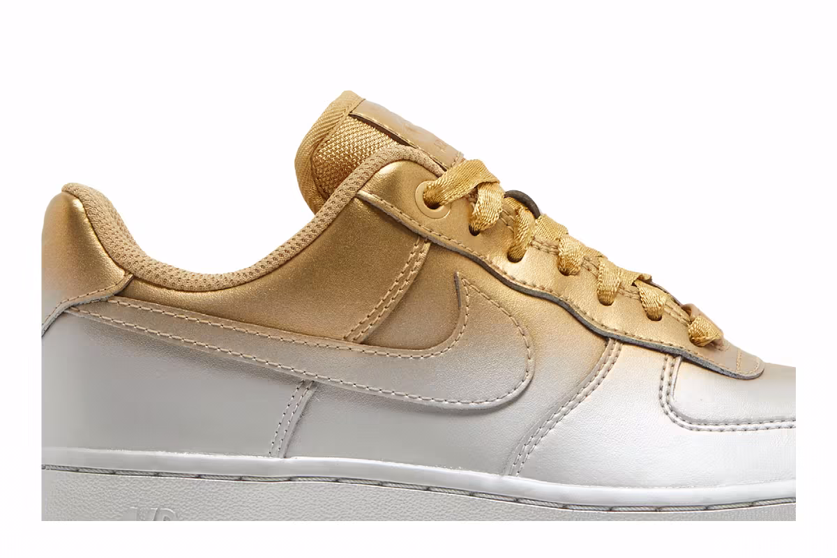 Nike Women's Air Force 1 Low Gold Silver, view 3