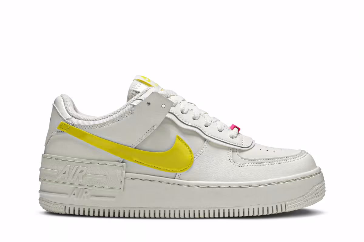 Nike Women's Air Force 1 Shadow Sail Opti Yellow, view 2