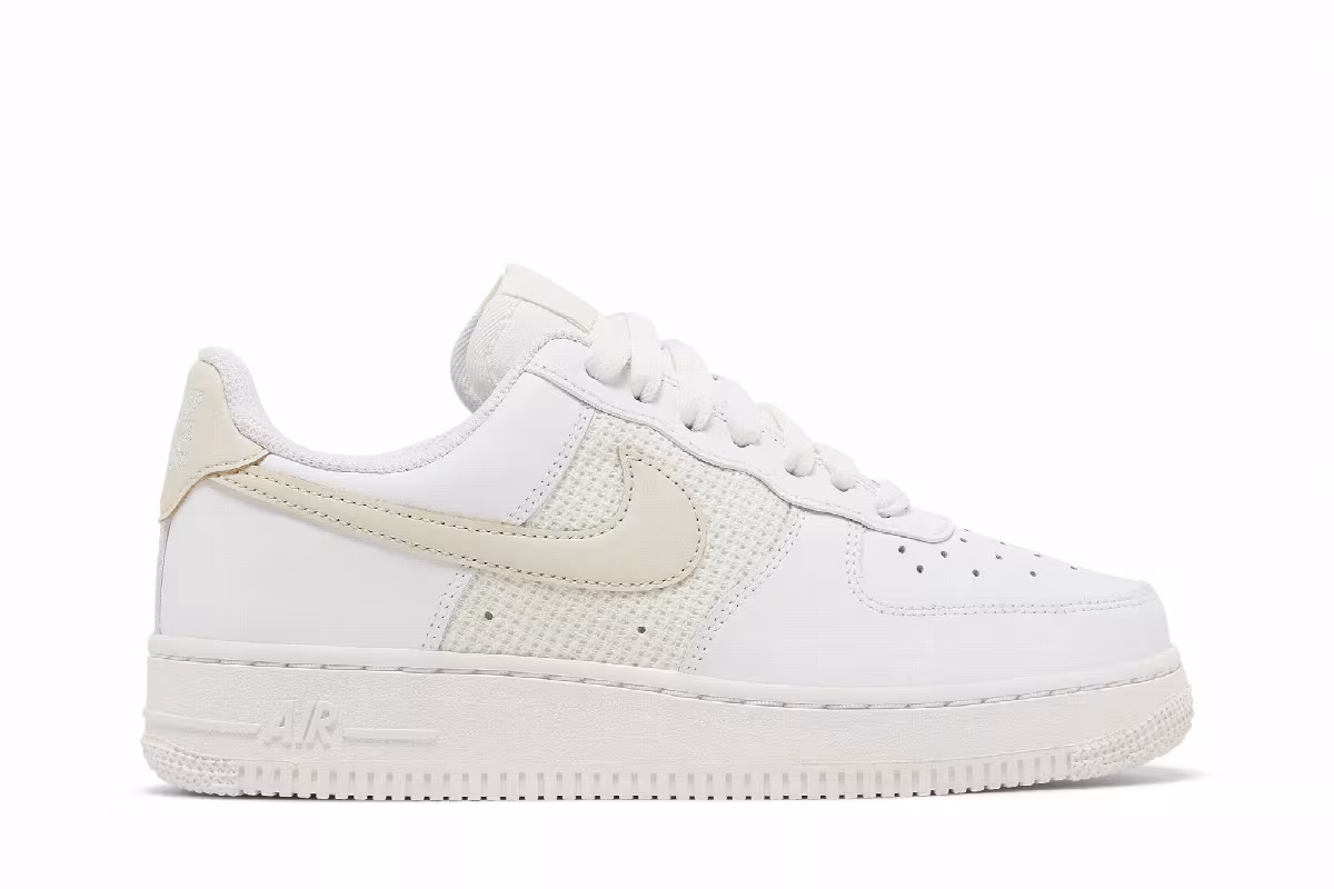 Nike Women's Air Force 1 Cross Stitch - White Fossil, view 2