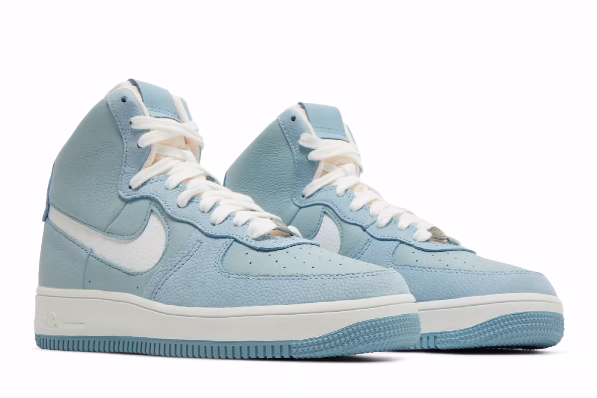 Nike Women's Air Force 1 High Sculpt Worn Blue, view 9