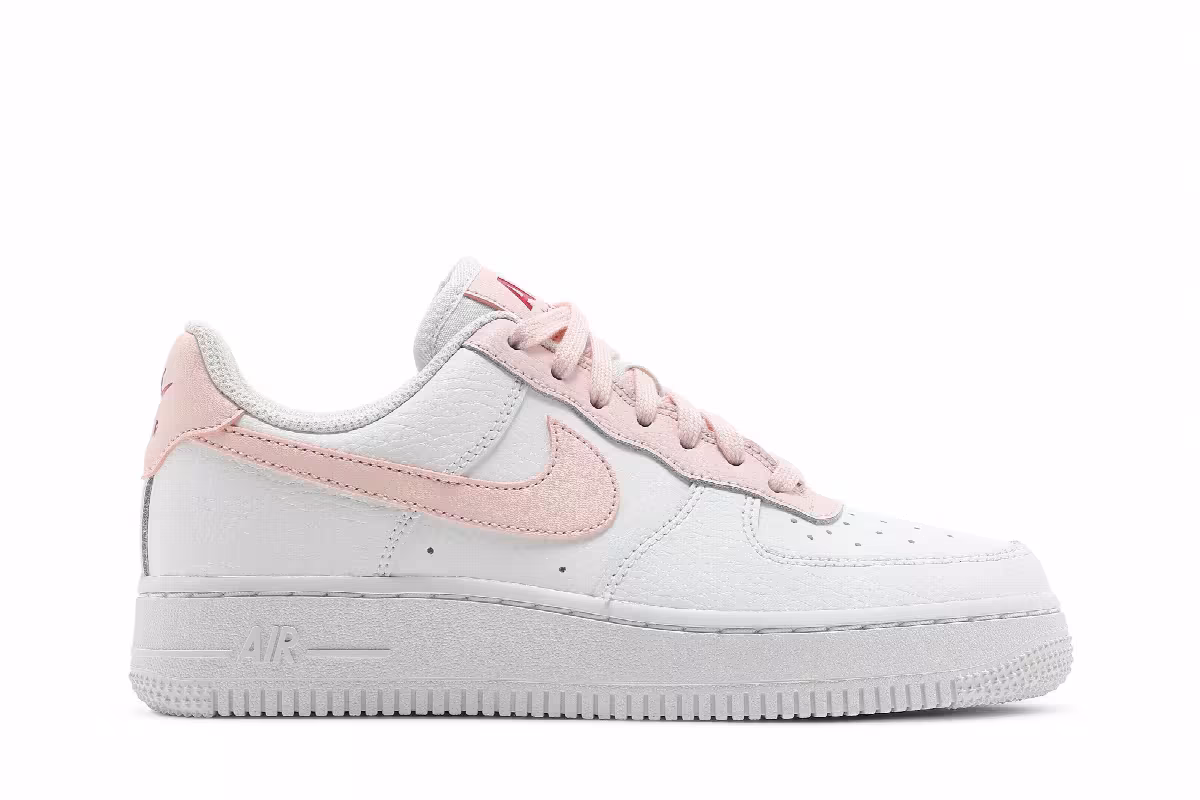 Nike Women's Air Force 1 White University Red, view 2