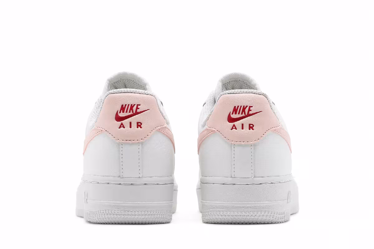 Nike Women's Air Force 1 White University Red, view 7
