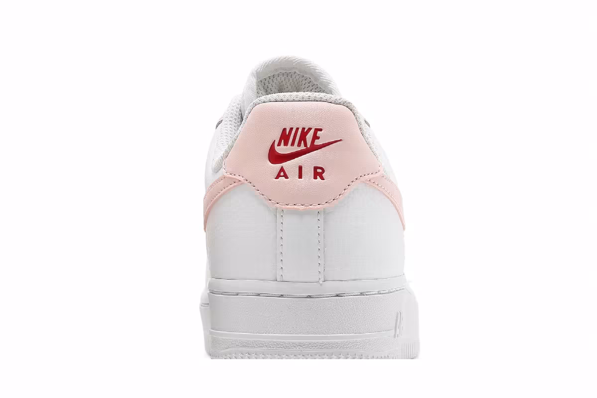 Nike Women's Air Force 1 White University Red, view 8
