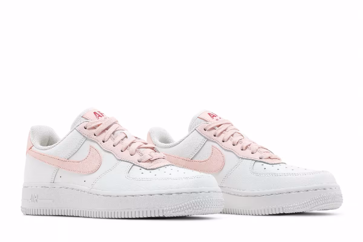 Nike Women's Air Force 1 White University Red, view 9