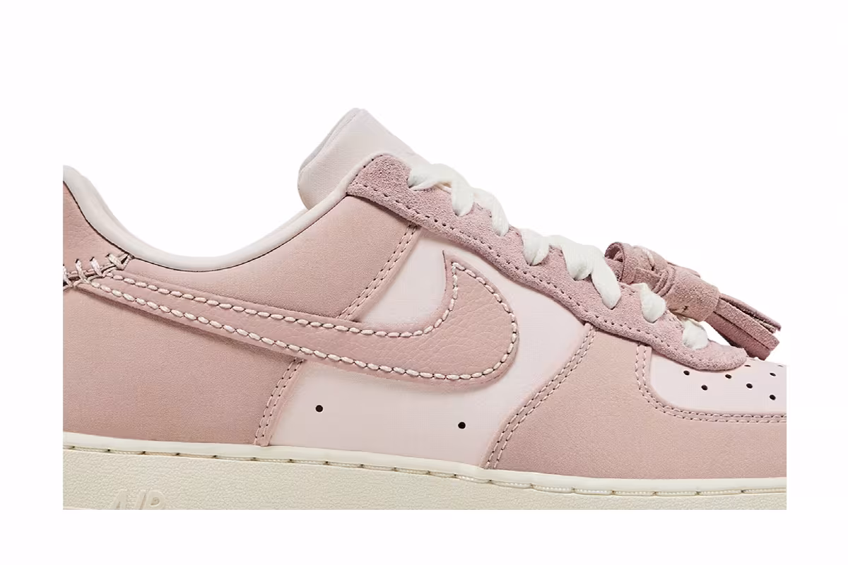 Nike Women's Air Force 1 Low Pink Oxford Tassels, view 3