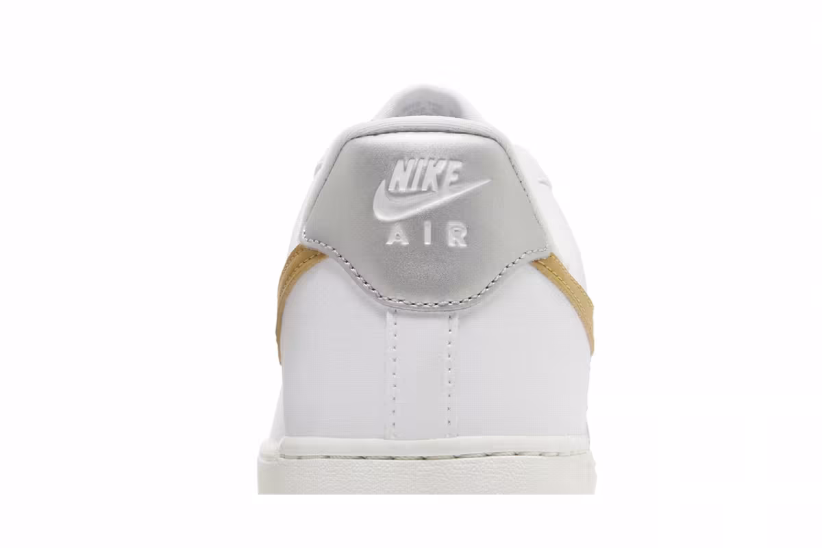 Nike Women's Air Force 1 White Metallic Gold, view 8