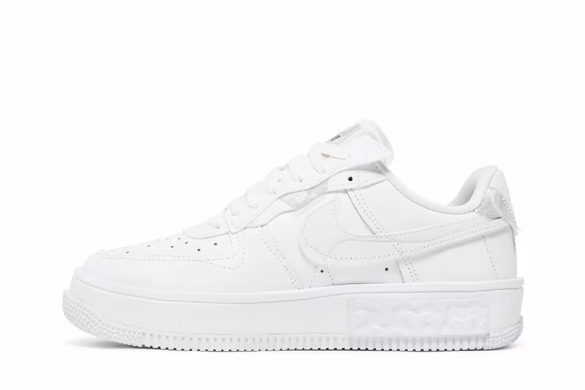 Nike Women's Air Force 1 Fontanka Triple White, view 4