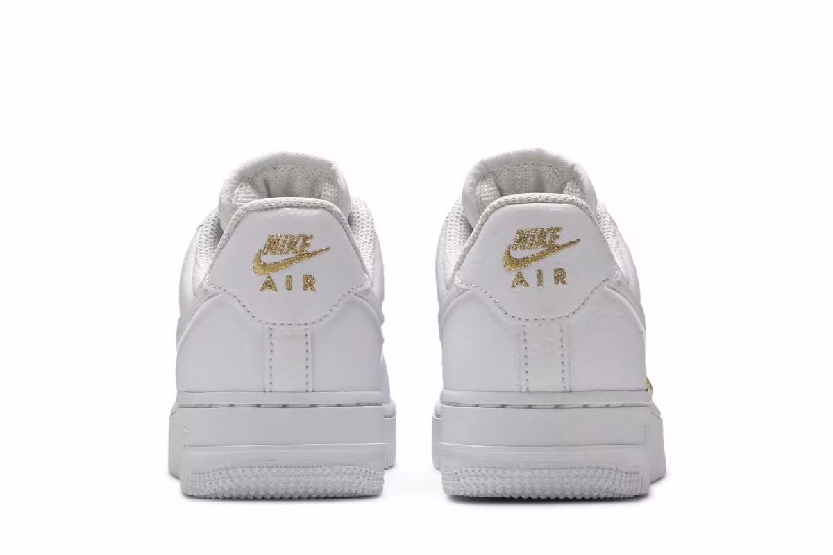 Nike Women's Air Force 1 White Metallic Gold, view 7