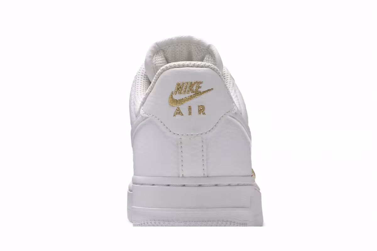 Nike Women's Air Force 1 White Metallic Gold, view 8