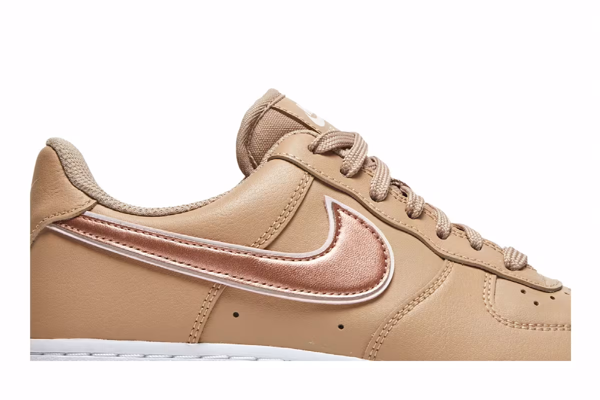 Nike Women's Air Force 1 Hemp Metallic Rose Gold, view 3