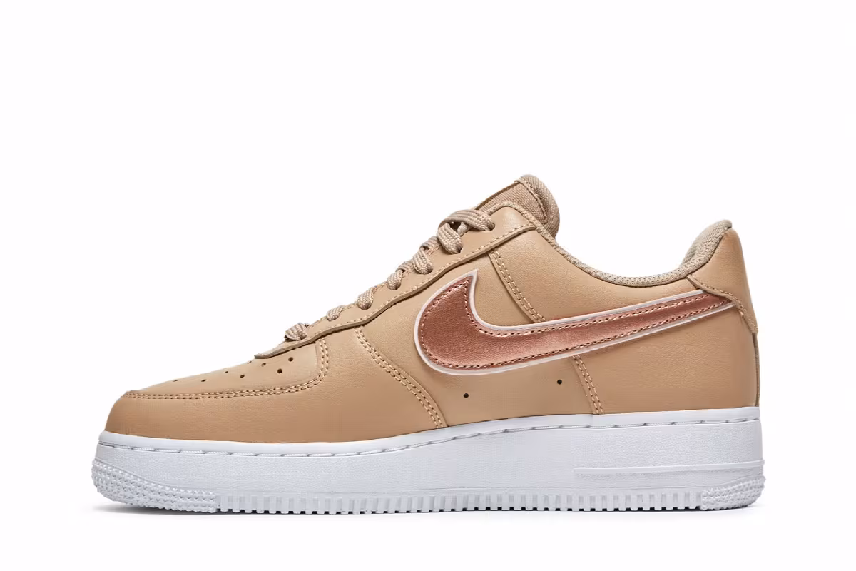 Nike Women's Air Force 1 Hemp Metallic Rose Gold, view 4