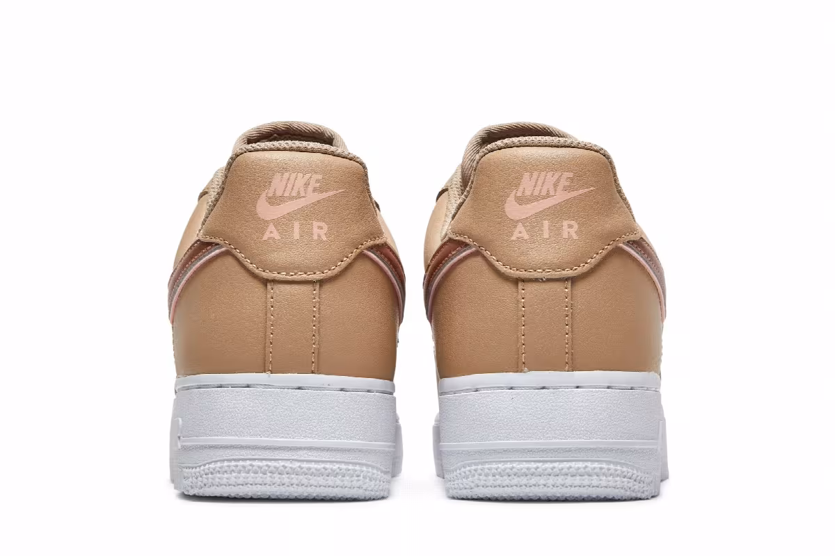 Nike Women's Air Force 1 Hemp Metallic Rose Gold, view 7