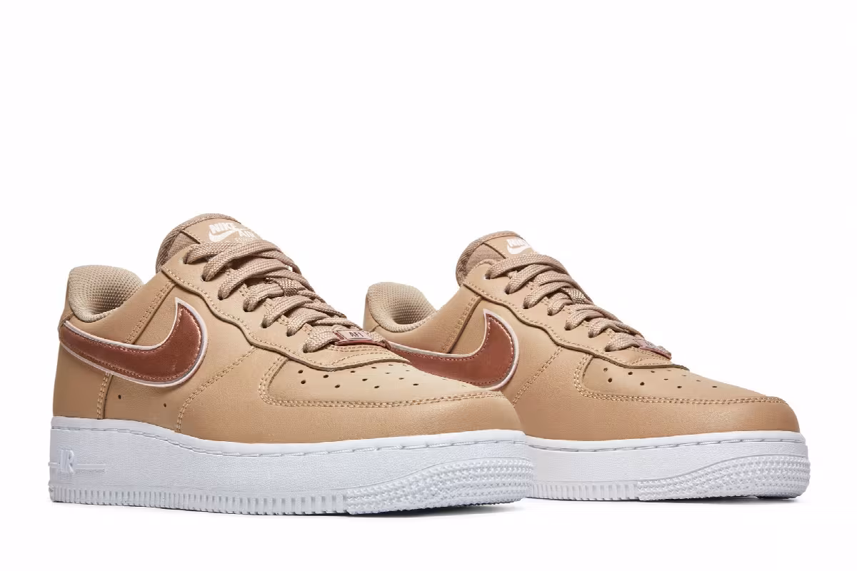 Nike Women's Air Force 1 Hemp Metallic Rose Gold, view 9