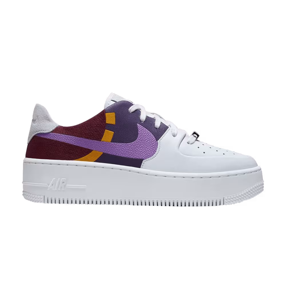 Nike Women's Air Force 1 Sage Low LX Grey Dark Orchid