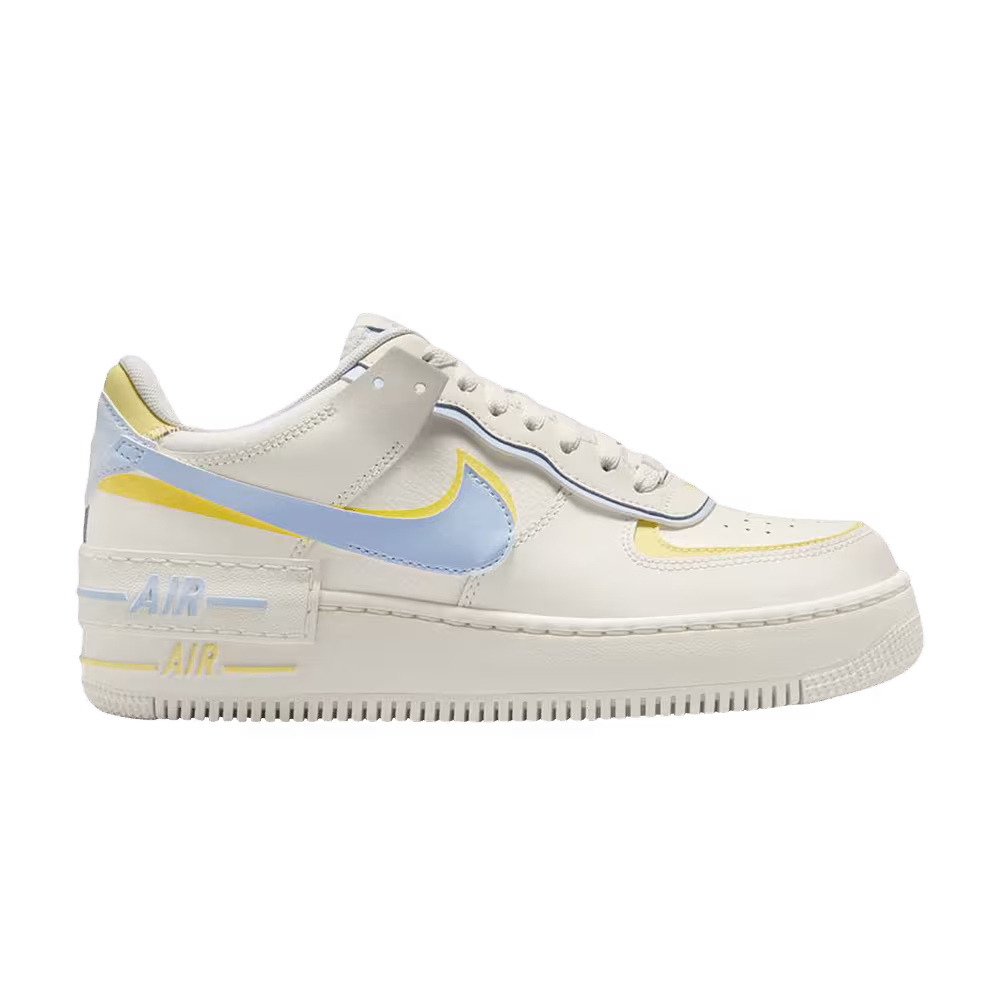 Nike Women's Air Force 1 Shadow White Blue Yellow