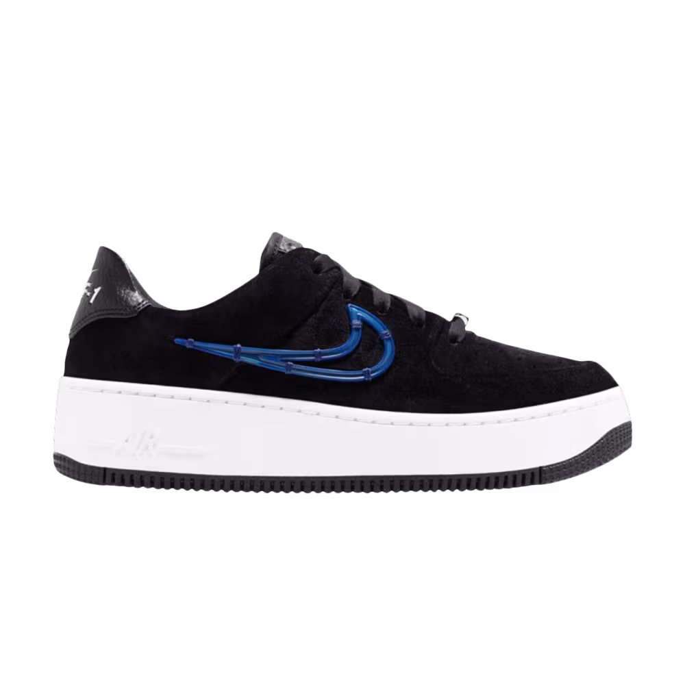 Nike Women's Air Force 1 Sage Low LX Black Deep Royal Blue