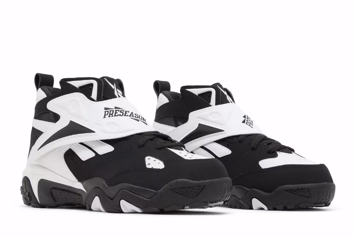 Reebok Preseason 94 Mid Black White, view 9