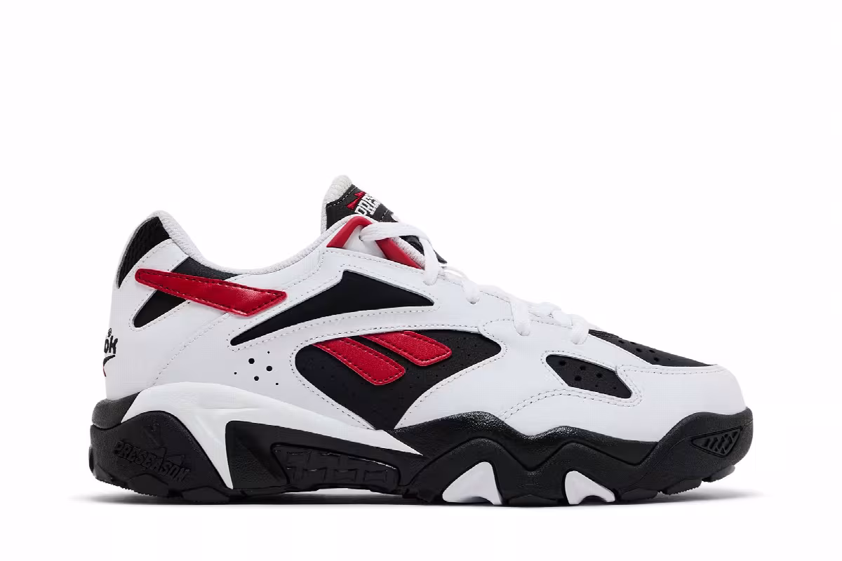 Reebok Preseason 94 Low White Flash Red, view 2