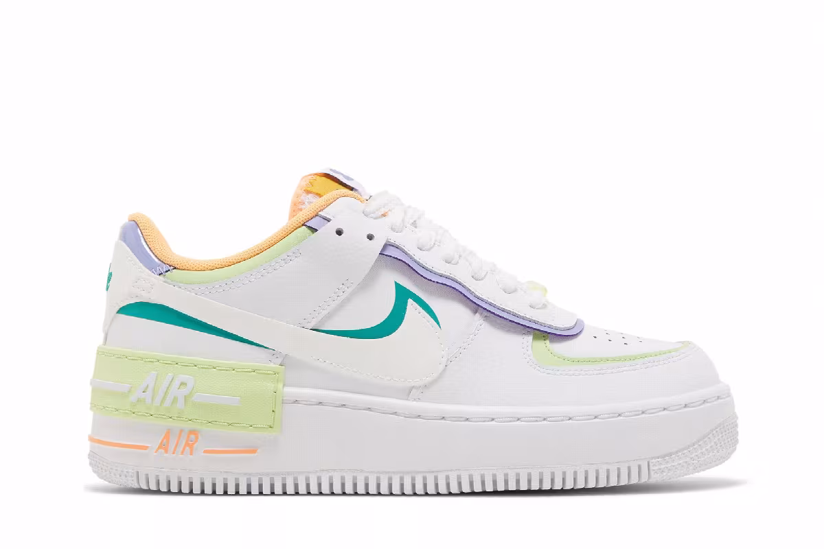 Nike Women's Air Force 1 Shadow White Multi-Color, view 2