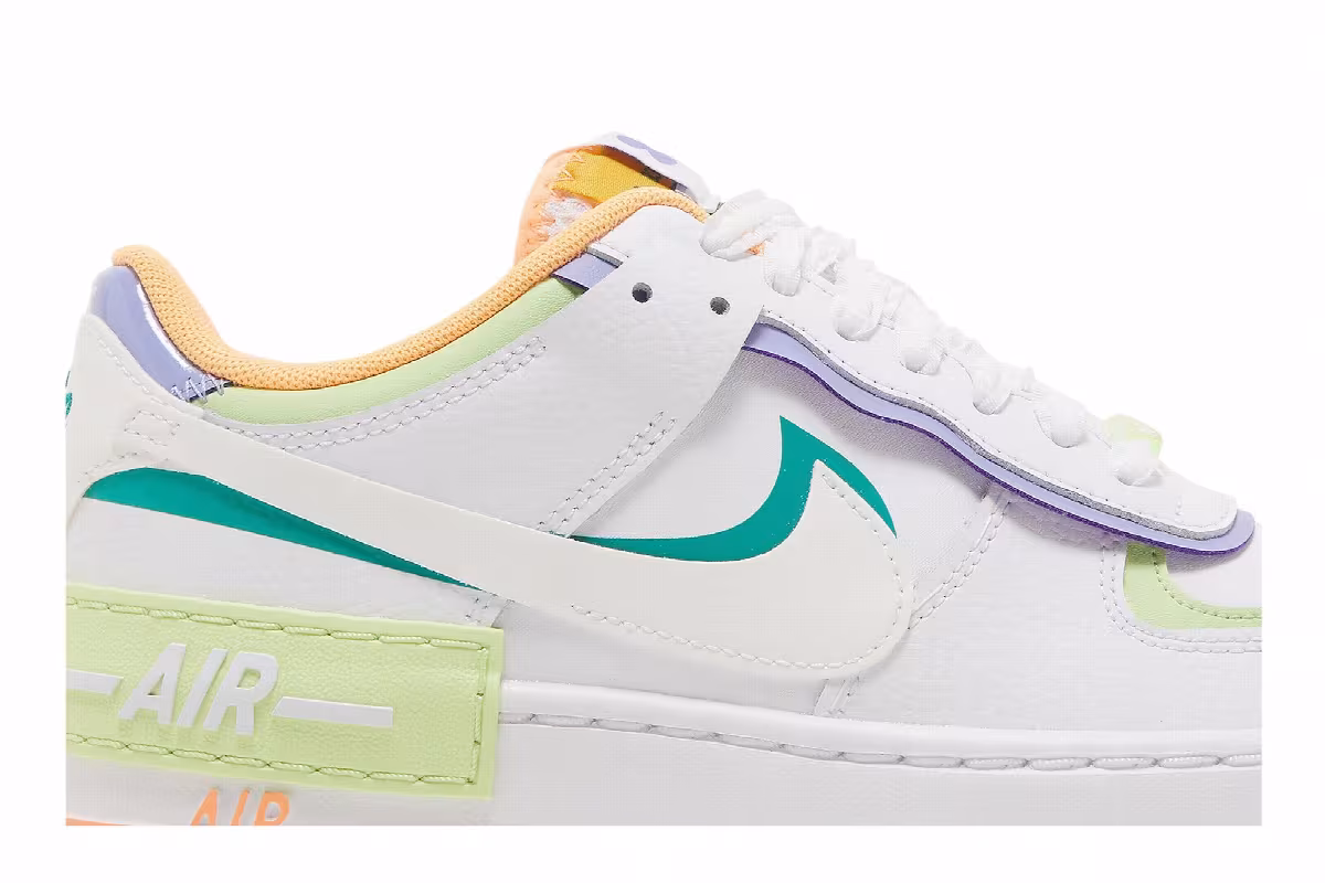 Nike Women's Air Force 1 Shadow White Multi-Color, view 3