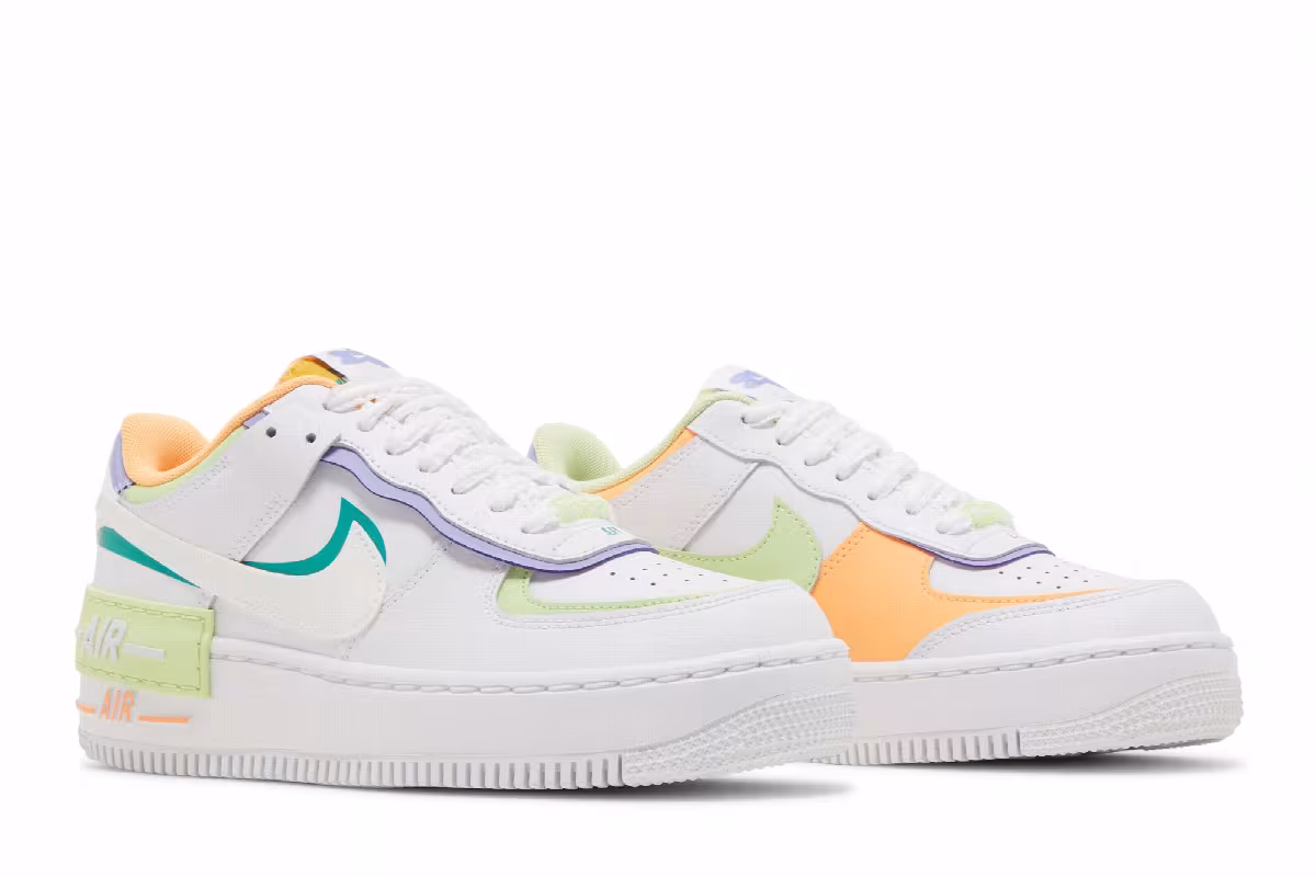Nike Women's Air Force 1 Shadow White Multi-Color, view 9