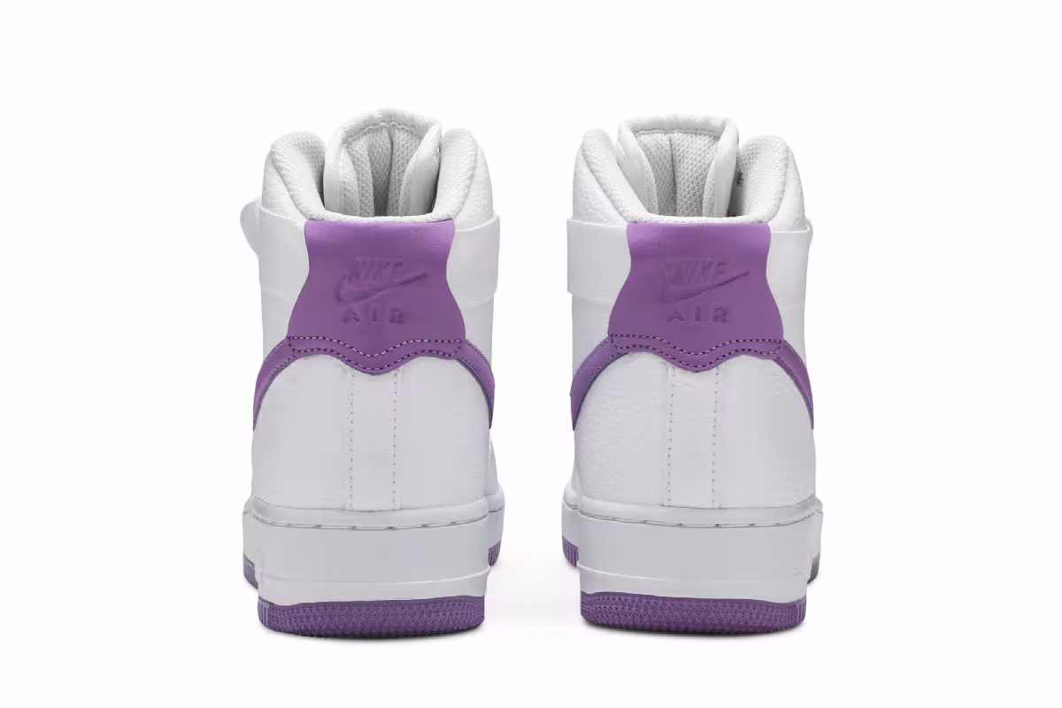 Nike Women's Air Force 1 High White Dark Orchid, view 7