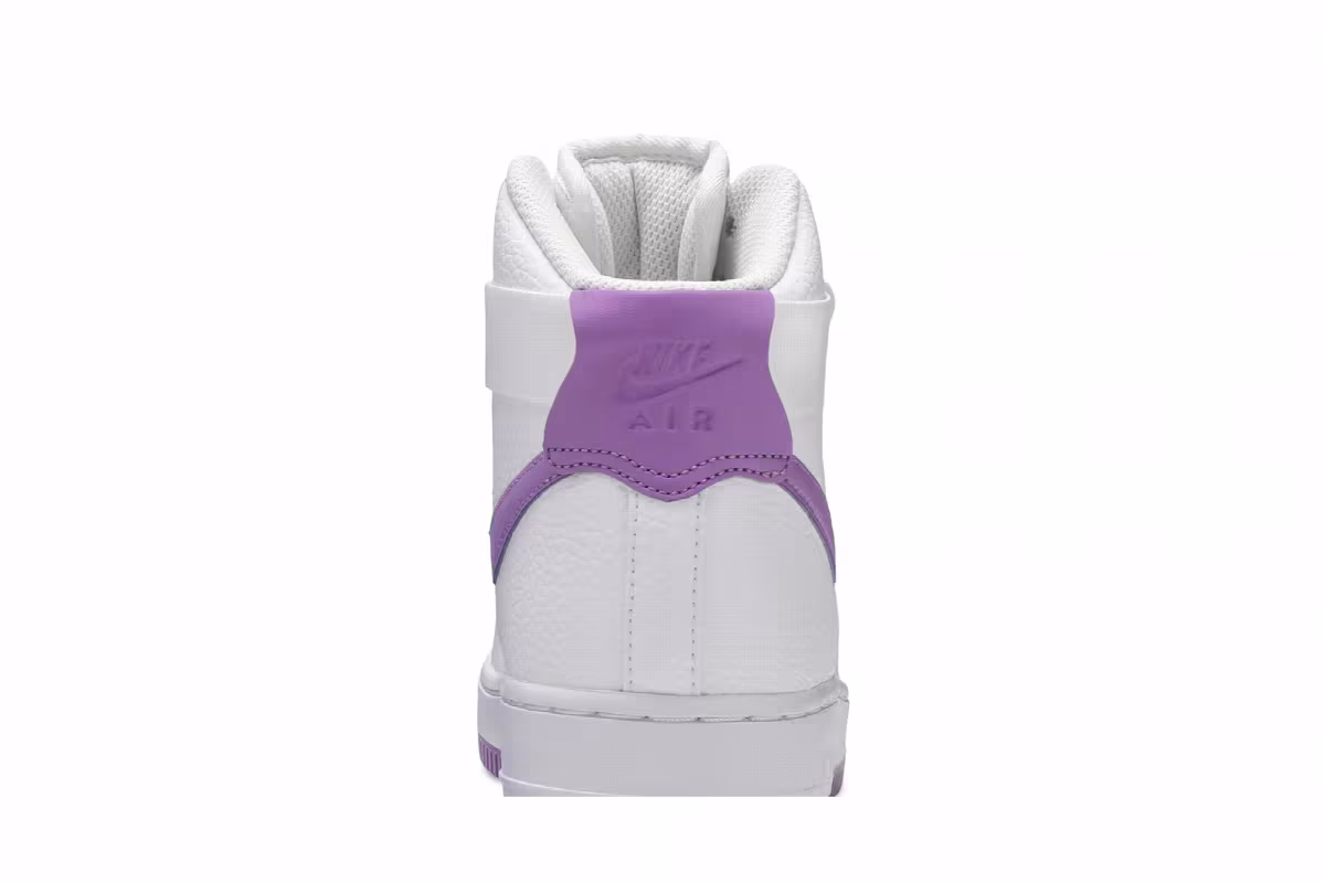 Nike Women's Air Force 1 High White Dark Orchid, view 8